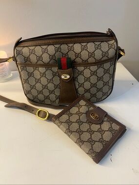 Bundle price Gucci pvc coated canvas BAG and wallet!